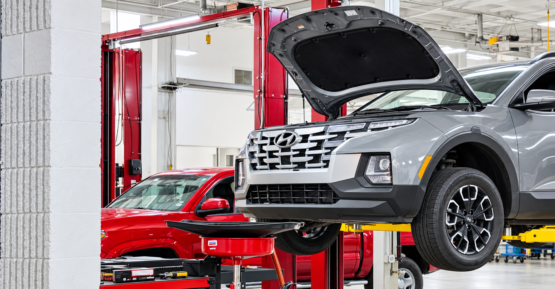Vehicles in the service bays at Dingman’s Mechanical Repair